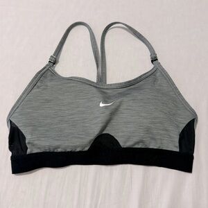 Nike Dri-Fit Women’s Sports Bra, size medium, grey/black